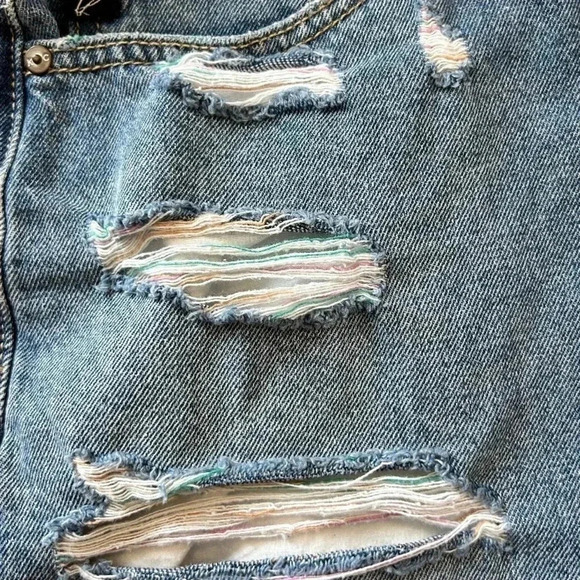 Kancan Ripped Jean Shorts - Picture 6 of 8